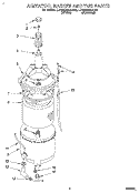 AGITATOR, BASKET AND TUB Diagram and Parts List for LPR6244AW0  Whirlpool Washer