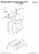 DOOR AND PANEL PARTS Diagram and Parts List for KUDE70FVSS0  KitchenAid Dishwasher