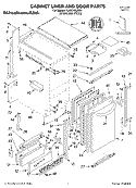 CABINET LINER AND DOOR PARTS Diagram and Parts List for KUSS185JSS3  KitchenAid Ice Maker