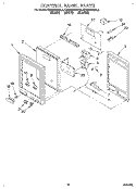 CONTROL PANEL Diagram and Parts List for KEMS306BAL3  KitchenAid Wall Oven