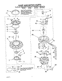 PUMP AND MOTOR PARTS Diagram and Parts List for TUD6700KB0  Estate Dishwasher