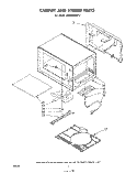 CABINET AND STIRRER Diagram and Parts List for MW3000XP1  Whirlpool Microwave