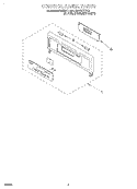 CONTROL PANEL, LITERATURE Diagram and Parts List for RBS307PDQ4  Whirlpool Wall Oven
