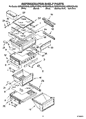 REFRIGERATOR SHELF PARTS Diagram and Parts List for KSRS25CNLK00  KitchenAid Refrigerator