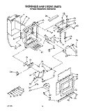 DISPENSER AND FRONT Diagram and Parts List for KSSS42DAW00  KitchenAid Refrigerator