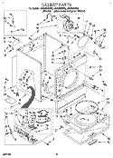 CABINET Diagram and Parts List for LGV6634BW0  Whirlpool Dryer