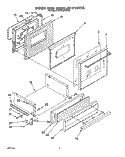 DOOR AND BROILER Diagram and Parts List for SF310PEYN0  Whirlpool Range