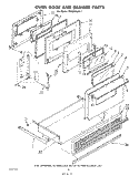 OVEN DOOR AND DRAWER Diagram and Parts List for RF4900XLW2  Whirlpool Range