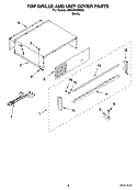 TOP GRILLE AND UNIT COVER PARTS Diagram and Parts List for KSSO36QMB03  KitchenAid Refrigerator