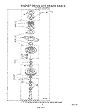 BASKET DRIVE AND BRAKE Diagram and Parts List for LA7900XPW1  Whirlpool Washer