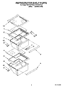 REFRIGERATOR SHELF PARTS Diagram and Parts List for ED5NHGXTQ00  Whirlpool Refrigerator