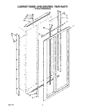 CABINET TRIMS AND BREAKER TRIM Diagram and Parts List for KSSS36DWX02  KitchenAid Refrigerator