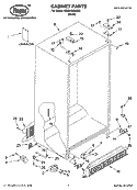 CABINET PARTS Diagram and Parts List for RS22AQXMQ01  Roper Refrigerator
