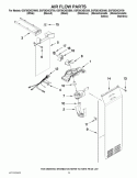 AIR FLOW PARTS Diagram and Parts List for GSF26C4EXW00  Whirlpool Refrigerator