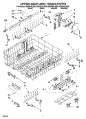 UPPER RACK AND TRACK Diagram and Parts List for KUDS01FLBS0  Whirlpool Dishwasher