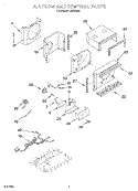 AIRFLOW AND CONTROL Diagram and Parts List for CA5WM90  Crosley Air Conditioner