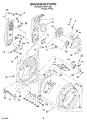BULKHEAD Diagram and Parts List for LGR6611LQ0  Whirlpool Dryer