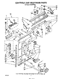 CONTROLS AND REAR PANEL Diagram and Parts List for LA6300XPW4  Whirlpool Washer