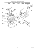 INTERNAL OVEN Diagram and Parts List for KEMS307GBS2  KitchenAid Microwave Oven Combo
