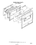OVEN DOOR Diagram and Parts List for RM288PXP1  Whirlpool Microwave Oven Combo