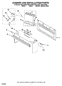 CABINET AND INSTALLATION PARTS Diagram and Parts List for TMH14XMS2  Estate Microwave