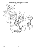 MAGNETRON AND AIR FLOW Diagram and Parts List for MH7100XYB0  Whirlpool Microwave