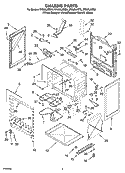 CHASSIS PARTS Diagram and Parts List for RF262LXSB0  Whirlpool Range