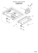 BASE PLATE Diagram and Parts List for MT0150SJQ0  Whirlpool Microwave