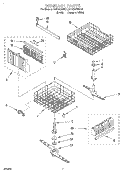 DISHRACK Diagram and Parts List for DU929QWDB1  Whirlpool Dishwasher