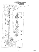GEARCASE PARTS Diagram and Parts List for RAS8244LQ0  Roper Washer