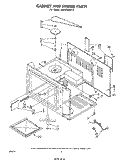 CABINET AND STIRRER Diagram and Parts List for MW8200XP0  Whirlpool Microwave