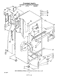 CABINET Diagram and Parts List for ET18OKXWW00  Whirlpool Refrigerator