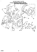 SECTION Diagram and Parts List for LER5624DZ1  Whirlpool Dryer