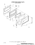 UPPER OVEN DOOR Diagram and Parts List for SE950PERW3  Whirlpool Range