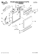 FRAME AND CONSOLE, LITERATURE Diagram and Parts List for DP840SWKX0  Whirlpool Dishwasher