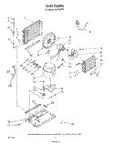 UNIT Diagram and Parts List for AC0752XT0  Whirlpool Air Conditioner