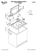 TOP AND CABINET PARTS Diagram and Parts List for WTW5400TQ0  Whirlpool Washer