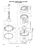 AGITATOR, BASKET AND TUB Diagram and Parts List for LA6500XPW2  Whirlpool Washer