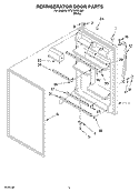 REFRIGERATOR DOOR Diagram and Parts List for RT21SKXLQ01  Roper Refrigerator