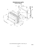 FREEZER DOOR Diagram and Parts List for ET18GKXSW04  Whirlpool Refrigerator