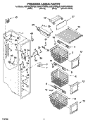 FREEZER LINER PARTS Diagram and Parts List for KSRT25CRBL00  KitchenAid Refrigerator