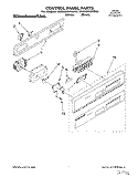 CONTROL PANEL Diagram and Parts List for KUDN230YWH0  KitchenAid Dishwasher