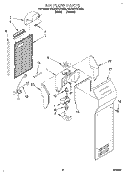 AIR FLOW Diagram and Parts List for 4ED20ZKXDN00  Whirlpool Refrigerator