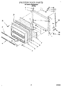 FREEZER DOOR Diagram and Parts List for ET18NKXAG01  Whirlpool Refrigerator