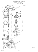 GEARCASE Diagram and Parts List for 4LBR8255DZ1  Whirlpool Washer