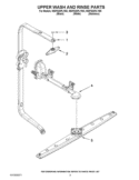 UPPER WASH AND RINSE PARTS Diagram and Parts List for WDF530PLYB3  Whirlpool Dishwasher