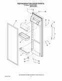 REFRIGERATOR DOOR PARTS Diagram and Parts List for 6GD5SHGXSS05  Whirlpool Refrigerator