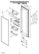 REFRIGERATOR DOOR PARTS Diagram and Parts List for 7GS2SHEXPQ02  Whirlpool Refrigerator