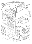 LINER Diagram and Parts List for KTRV20MGBL00  KitchenAid Refrigerator