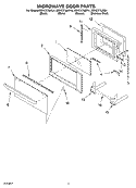 MICROWAVE DOOR Diagram and Parts List for KEHC379JBL4  KitchenAid Microwave Oven Combo